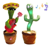 HULIANFU New Electronic Dancing Cactus Singing Dancing Decoration Gift for Kids Funny Early Education Toys Knitted Fabric Plush Toys