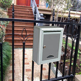 HULIANFU Lockable High Quality Aluminium Secure Mail Letter Post Box Mailbox Postbox Retro Home Garden Letter Mail Box Garden Ornament