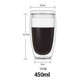 HULIANFU JANKNG Heat-Resistant Double Wall Glass Cup Beer Coffee Cup Set Handmade Beer Tumbler Mug Tea Whiskey Mugs Transparent Drinkware