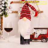 HULIANFU   Xmas Wine Bottle Dust Cover Noel Navidad Christmas Decoration for Home Dinner Decor Christmas Gift Tree Ornament New Year 2023