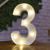 HULIANFU Luxury Alphabet Letter LED Lights Luminous Number Lamp  Battery Night Light for Home Wedding Birthday Christmas Party Decoration