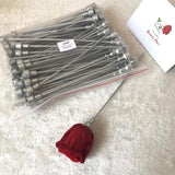 HULIANFU Plastic Flower Stem Arrangement Artificial Hlower Flower Head Accessory Branches Florist Crafts For Wedding Decor  Flower Pole