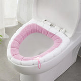 HULIANFU NEW Toilet Seat Mat Set Bathroom Universal Warm Soft Washable Closestool Mat Seat Case Winter Warmer Mat Pad Bidet Covers