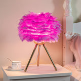 HULIANFU table lamps for bedroom modern luxury living room led feather lamp for bedroom bedside lamp desk lamp aesthetic girl cute nordic