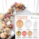 HULIANFU Macaron Pink Balloon Garland Arch Kit Wedding Birthday Party Decoration Kids Globos Rose Gold Confetti Latex Ballon Baby Shower