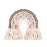 HULIANFU Lines Macrame Rainbow Hanging Ornament DIY Rope Handmade Woven Wall Decor Baby Girls Room Decor Home Nursery Decor