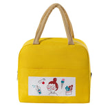 HULIANFU Lunch Bag Lunch Box Thermal Insulated Canvas Tote Pouch Kids School Bento Portable Dinner Container Picnic Food Storage Bags