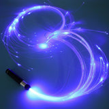 HULIANFU LED Sparkle Whip Led Fiber Optic Whip Glow Stick Luminous Hand Strap Light Up Super Bright Toy Dance Show Performance Multicolor