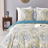 HULIANFU Topfinel Bedding Sets 100%Pure Cotton Soft Comforter Pattern Duvet Cover Pillow Shams Bedding Cover Double Single 3 PCS Bed Set