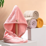 HULIANFU Women Hair Drying Hat Quick-dry Hair Towel Cap Hat Bath Hat Microfiber Solid Towel Cap Super Absorption Turban Hair Dry Cap