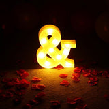 HULIANFU Luxury Alphabet Letter LED Lights Luminous Number Lamp  Battery Night Light for Home Wedding Birthday Christmas Party Decoration