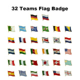 HULIANFU National Flag Metal Lapel Pin Flag Pin Badge Russia Algeria Argentina Brazil Belgium Germany France Costa Rica South Korea  Neth