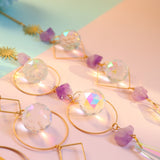 HULIANFU Prism Suncatcher,Hanging Window Crystals,Rainbow Light Catcher,Crystal Sun 50mm Catcher,Summer Gift,Octagon Beads