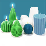 HULIANFU Silicone Candle Making Mold Geometric 3D Shape Resin Epoxy Chocolate Cake Handmade DIY Craft Mould Form for Candles