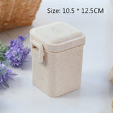 HULIANFU Kitchen 900ml Microwave Lunch Box Wheat Straw Dinnerware Food Storage Container Children Kids School Office Portable Bento Box