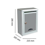 HULIANFU Lockable High Quality Aluminium Secure Mail Letter Post Box Mailbox Postbox Retro Home Garden Letter Mail Box Garden Ornament