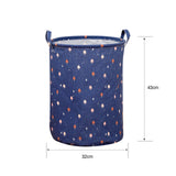 HULIANFU Organizer Canvas Laundry Basket Waterproof Large Capacity Laundry Hamper Dirty Clothes Storage Basket Toy Home Storage Bin 45x35