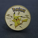HULIANFU Pocket Monsters Gold Silver Coins Japanese Pokemon Anime Movie Around Coins Children's Cartoon Toys Small Gifts