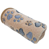 HULIANFU Pet soft warm blanket Winter Coral plush paw print blanket Cat and dog mattress Medium small dogs cats coral fleece Pet supplies