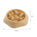 HULIANFU Pet Dog Bowl Dog Slow Feeder Bowl Puppy Cat Slow Eating Dish Bowl Anti-Gulping Food Plate Feeding Dog Cat Food Bowl Pet Supplies