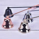 HULIANFU Wedding Candle Fire Extinguisher Stainless Steel Candles Wick Trimmer Oil Lamp Scissor Cutter Bell Shaped Scented Candle Snuffer