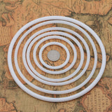 HULIANFU White Plastic Dream Catcher Ring Round Wooden Bamboo Hoop DIY Craft Tools Christmas Wedding Wreath