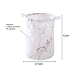 HULIANFU Organizer Canvas Laundry Basket Waterproof Large Capacity Laundry Hamper Dirty Clothes Storage Basket Toy Home Storage Bin 45x35