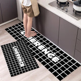 HULIANFU New Hot Sale Kitchen Floor Mat Tableware Pattern Entrance Doormat Bathroom Door Floormat Parlor Anti-slip Antifouling Long Rugs