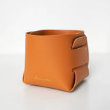 HULIANFU Nordic Style Home Creative Desktop Leather Storage Basket Pen Holder Sundries Key Headphone Storage Box Makeup Finishing Basket