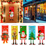 HULIANFU Merry Christmas Hanging Flag Christmas Decorations For Home Door Christmas Ornaments Xmas Gifts Navidad Decor 2023 New Year