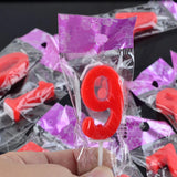 HULIANFU Number Candles Red Number 0-9 &amp; Question Mark Birthday Anniversary Smokeless Candles Cake Topper Decoration Party Supplies