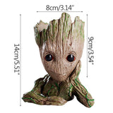 HULIANFU Strongwell Home Decoration Flower Vase Miniature Model Succulent Flower Pots Desktop Display Figurines Baby Groot Artware Gifts