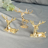 HULIANFU Nordic Style Mini Light Luxury Imitation Copper Elk Ornaments  Deer Sculpture Gold plated zinc alloy deer ornaments decoration
