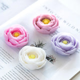 HULIANFU Peony Flower Handmade Soap Silicone Mold DIY Silicone Soap Molds Soap Making Candle Mold Fondant Cake Decor Chocolate Mold