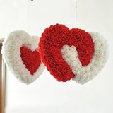 HULIANFU new product roses artificial flower wall wedding decoration rose flower Heart-shaped pendant