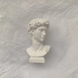 HULIANFU Nordic Mythology David Mini Statue Imitation Plaster Statue Desktop Decoration Ornaments Portraits Bust Drawing Practice Crafts