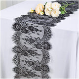 HULIANFU Luxury lace black white Embroidery bed Table Runner flag cloth cover kitchen Christmas Party tablecloth Wedding decor 36*300cm