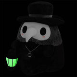 HULIANFU Luminous Couple Cartoon Animal Plague Doctor Beak Stuffed Plush Toy Valentine  Day Beak Doctor Party Prom Props Plush Toy Gifts