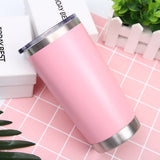 HULIANFU Thermal Mug Beer Cup Tumbler Stainless Steel Double Wall Vacuum Insulated Coffee Tea Mug Wide Mouth Water Bottle Drinkware