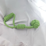 HULIANFU MZHQ 1 Solid color Cotton Rope Braided Labrador Training Molar Teeth Bite-Resistant Teeth Cleaning Dog Pet Toy Ball Dog Supplies