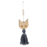HULIANFU Nordic Style Wall Hanging Ornament For Photography Props Cute Star Shape Wooden Beads Tassel Pendant Baby Room Decoration