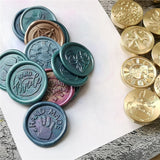 HULIANFU Wax Seal Stamp Retro Antique Sealing Wax Scrapbooking Stamps HEAD Wedding Decorative Metal Handle with love map Tree FLOWER ROSE