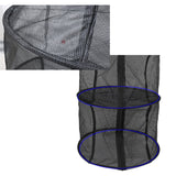 HULIANFU Portable Drying Dryer Rack Net Folding 3 Layer Clothes Hanging Mesh Bag Dish Shelf for Outdoor Camping Herbs Flowers Buds