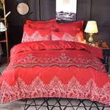 HULIANFU Northern Europe Bedding Sets Home Textile Simple Style Floral Pattern Bedclothes Duvet Cover Pillowcase Bed Sheets