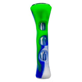 HULIANFU TOPPUFF Glass Smoking Pipe 20MM Camouflage Horn Shape Silicone Tobacco Pipe One Hitter Dugout Pipes Smoke Accessories