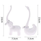 HULIANFU Rings Jewelry Rack Swan/Elephant Display Stand Modeling Craft Supplies Deco Jewelry Holder Figurines Miniatures Storage Decor