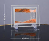 HULIANFU Moving Sand Art Picture Round Glass 3D Deep Sea Sandscape In Motion Display Flowing Sand Frame Sand Painting
