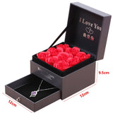 HULIANFU ROSE SPACE Soap Flower Jewelry Gift Box Rose Box Christmas Present Women  Birthday Party Gift for Mom Girlfriend Gifts
