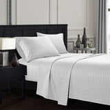 HULIANFU Simple Queen King Size Bed Sheet Sets Stripe Bedding Sets Luxury Bed Linens Bed Sheets And Pillowcase For Single Double Bed
