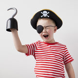 HULIANFU Print Skull Children / Adult Pirate Hat Cosplay Costume Cap Halloween Masquerade Party Performance Pirate Captain Hat Props
